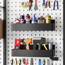 4/2pcs Large Capacity Black And White Multifunctional Wall Mounted Storage Rack, Non-Perforated Installation Storage Rack, Kitchen Refrigerator, Coffee Machine, Washing Machine, Kitchen Spice Rack, Simple And Fashionable Household Goods - View 8