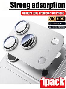 CASECOPS 銀色 - 1片相機螢幕保護貼，相容於 17 Pro Max/17 Pro，頂級 9H 鋼化玻璃，強吸附力，相容手機殼設計，防刮、防指紋、防塵，全覆蓋保護防止刮傷與衝擊，高透明度鏡頭蓋，時尚耐用手機配件 - 銀色 - 查看 9