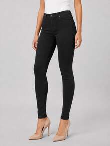 Women's Skinny Jeans - 黑色 - 查看 1