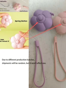 1pc Round Floral Soft Tape Measure, Automatic Retractable, With A Lanyard And Button, Double-Sided Markings, Portable Emergency Solution, Suitable For Sewing And Body Measurements: Waist, Chest, Fabric, DIY Crafts, Travel, Back-To-School Season. - Multiple Styles - View 10