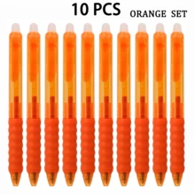 10 Pack Retractable Erasable Gel Pens, Assorted Color Click Pens With Built-In Eraser And Comfort Grip, Smooth Writing Reusable Pens For Students, School, Office, Notes, Journaling And Planning - Multiple Styles - View 14
