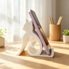 1pc Cat-Shaped Phone Stand, Cute Phone Holder, Desktop Phone Stand, Universal Smartphone Stand, Suitable For Phone 18/17/16/15/14/13, Android Phones, Home Office Desktop Accessories - Multicolor - View 8