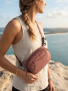 Minimalist Solid Color Fashion Small Multi-Function Crossbody Storage Bag, Small Capacity Fitness Bag, Versatile Women's Shopping Commuting Shoulder Bag, Small Soft Portable Mini Fitness Bag - Multicolor - View 6