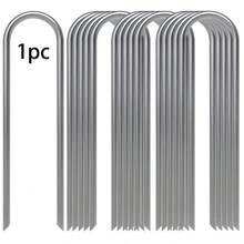 1pc/10pcs/20pcs/30pcs/50pcs U-Shaped Garden Stakes Set, Durable Iron Ground Stakes For Greenhouse, Tent, Lawn, Barrier, Plastic Board, Irrigation Pipe - Multicolor - View 7