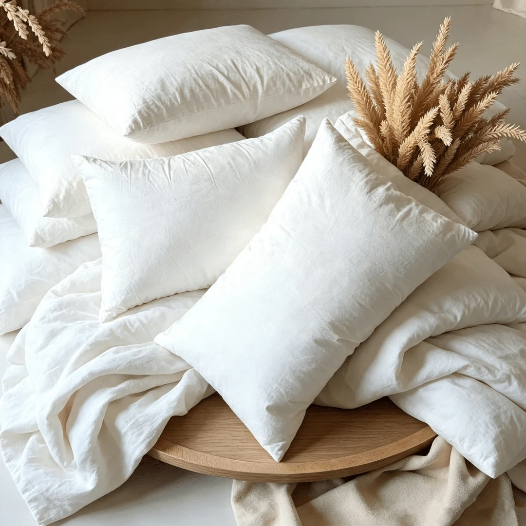 CLSUPER 18/20/21 Inch Square And 14x21 Inch Rectangular Pillow Inserts, Premium Duck & Goose Down Filled Cushion Cores, 100% Down-Proof Cotton Fabric, Ultra Fluffy Soft Quick Rebound, Low Odor Breathable Decorative Pillows, Suitable For Sofa, Bed, Home Decor