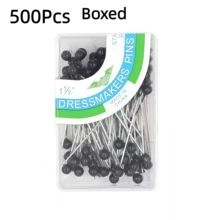 100/200/300/400/500支装缝纫针，圆头珍珠针，绗缝针，布艺针，适用于手工制作、缝纫、包边、珠宝配件装饰、婚礼珍珠花针 - C-白色 - 查看 24