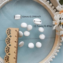 10/20/30/40/50/60個手工布藝鈕扣，塑膠底座，直徑1cm/0.39in，適用於婚紗禮服背部、袖口與領口，手工製作，設計白色婚紗的理想選擇 - 多色 - 查看 12