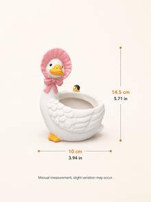 Cute Duck & Goose Shaped Planter, Animal Design Succulent Cactus Pot, Decorative Rustic Style Plant Container, Indoor Outdoor Garden Patio Balcony Windowsill Bookshelf Desk Decor, Gift For Plant Lovers - Big Goose Flower Pot - View 13