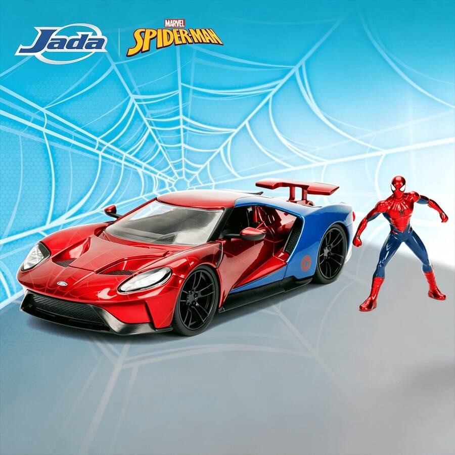 Simba Jada 1:24 Scale 2017 Sports Car Die-Cast Model With Figure, Metal Vehicle Collectible, Display Model - Multicolor - View 1