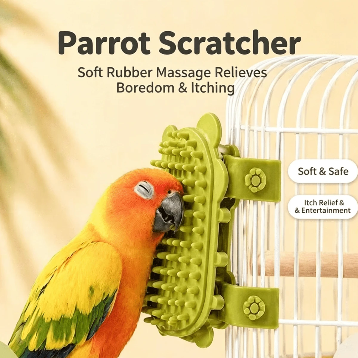 Bird Scratching Toy Parrot Itch Relief Tool For Molting Itch Relief Cockatiel Lovebird Sun Conure Training Accessory - A+B - View 1