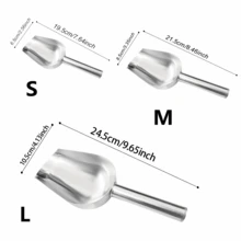 1pc Stainless Steel Ice Scoop, Multi-Functional Metal Scoop, Suitable For Dog Food, Cat Food, Ice Cubes, Grains, Flour, Food, Tea, Popcorn, Sugar, Beans, Rice And Kitchen Utensils - Multicolor - View 11