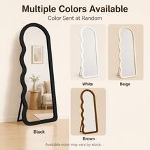 Wave Arch Shaped Freestanding Full Body Mirror, 60*160cm Decorative Full Length Dressing Mirror, Home Floor Mirror For Dressing Room & Entryway, Random Color - 60*160cm - View 10