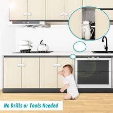 12/8/6/4pcs Children Safety Locks - Drill-Free Baby Cabinet Door Drawer Locks, Anti-Pinch Cabinet Refrigerator Locks - Multicolor - View 7