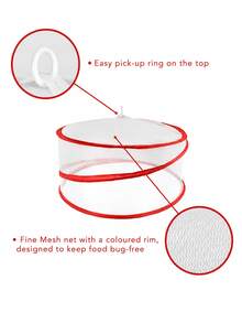 2pcs/1pc Anti-Mosquito & Fly Food Cover, Cake Cover, Foldable & Reusable, Indoor/Outdoor Insect Cover, Suitable For Picnic, BBQ, Food & Fruit - Multicolor - View 10