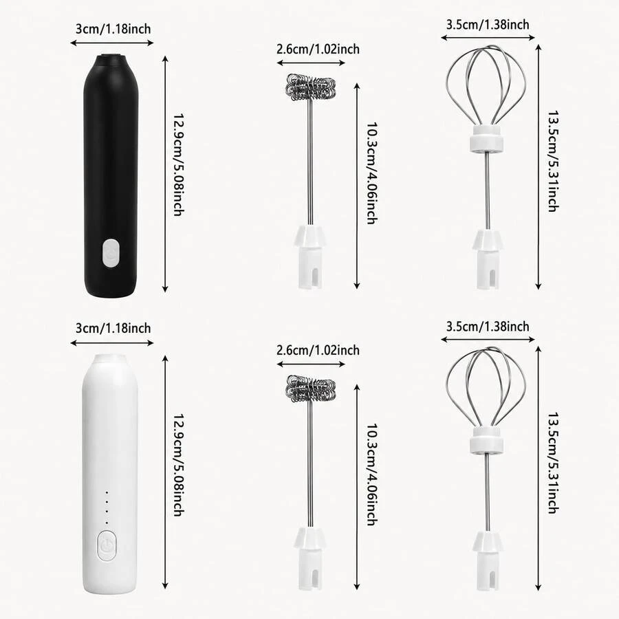 Espumador de Leche Eléctrico Inalámbrico Recargable, Batidor de Mano Mini para Café, Capuchino, Latte y Bebidas - Ver 1