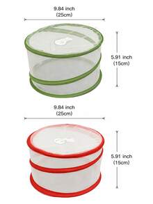2pcs/1pc Anti-Mosquito & Fly Food Cover, Cake Cover, Foldable & Reusable, Indoor/Outdoor Insect Cover, Suitable For Picnic, BBQ, Food & Fruit - Multicolor - View 4