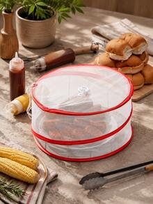 2pcs/1pc Anti-Mosquito & Fly Food Cover, Cake Cover, Foldable & Reusable, Indoor/Outdoor Insect Cover, Suitable For Picnic, BBQ, Food & Fruit - Multicolor - View 8