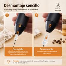 Espumador de Leche Eléctrico Inalámbrico Recargable, Batidor de Mano Mini para Café, Capuchino, Latte y Bebidas - Ver 8