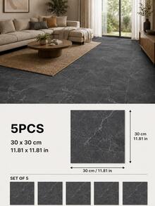 SUPSTICKER Marble Pattern Floor Tile Stickers, Matte PVC, Peel And Stick, 5 Or 15pcs, 15/20/30cm, For Kitchen, Bathroom And Entryway - Marble Pattern - View 29