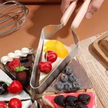 Triangular Cake Slicer & Server, Ergonomic Non-Slip Grip Handle For Effortless Holding, Sturdy & Durable Without Bending, Evenly Slices & Portions Cakes, Transfers Whole Cake Slices, Essential Tool For DIY Dessert Decorating & Home Baking, Smooth Operation For Cream Cakes & Mousse Cakes, Suitable For Birthday Parties, Weddings, Valentine's Dates, Family Gatherings, Kitchen Dessert Serving Baking Accessory - View 5