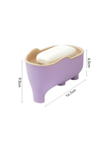 New Double-Layer Creative Cute Elephant Shaped Soap Dish, Bathroom Home Decor, Drainage Rack, Suitable For Kitchen - A - View 14