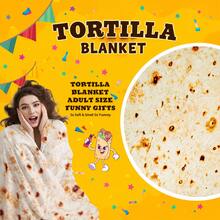1pc Corn Tortilla Blanket, Realistic Mexican Taco Round Blanket, Soft Flannel Creative Food Themed Blanket, Fun And Quirky Gift For Everyone - Tortilla - View 3