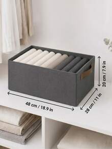 Grey Collapsible Wardrobe Organizer – Stylish Closet Storage Basket For Clothes, Toys, And Home Essentials - Multicolor - View 10