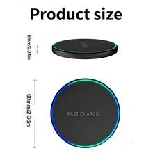 15W Fast Wireless Charger, Portable Wireless Charging Pad, Compatible With IPhone 17/16/15/14/13/12/SE/11/11 Pro/XS Max/XR/X/8 All Series; Also Compatible With Samsung S23/S22/Note Series And Other Android Phones, Supports Qi Universal Wireless Fast Charging, Suitable For Home, Office, Dormitory And Multiple Scenarios - White - View 3