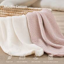 Muslin Bassinet Sheets, 2 Packs Fitted Sheets For Bassinet Mattress, Soft And Breathable Cotton, Easy Care For Machine Wash, Gift For Boy And Girl - Multicolor - View 7