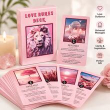 Self-Love Affirmation Rune Card Deck - This Set Of Tarot Oracle Cards, Emotional Guidance Desktop Guide Cards Suitable For Gatherings, Parties, Team Activities, Holidays, Also Can Be Given As A Gift - Pink Runi - View 4