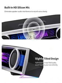 Lenovo B02 RGB Desktop Bluetooth Speaker, With Surround Sound, USB Powered Speaker, Wired & Wireless Connection Suitable For Computer, Laptop, Gaming Setup - View 6