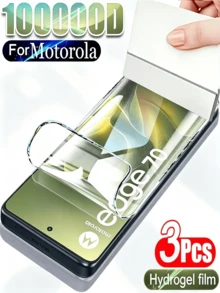 3 عبوات من فيلم حماية الشاشة من الهيدروجيل متوافق مع Moto Edge 70 60 60 Pro 60 Fusion 50 50 Pro 50 Fusion 50 Neo 50 Ultra 40 Pro 40 Neo، فيلم حماية شاشة ناعم، فائق الوضوح، مضاد للخدش، مضاد للبصمات، تغطية كاملة، ليس زجاج - شفاف - مشاهدة 12