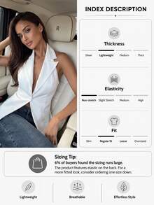 Women's Elegant Summer White Camisole Backless Vest, Suitable For Office, Casual And Outdoor Wear - White - View 3