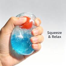 Realistic Cherry Sea Salt Iced Tea Squeeze Toy, Crystal Ice Slow Rebound Fidget Stress Relief Toy, Office Desk Sensory Decor, Kids Party Filler Gift - Multicolor - View 1