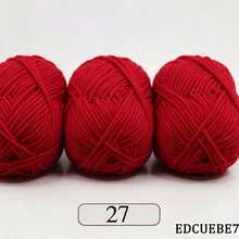 EDCUEBE7 Mixed Color 5-Ply Milk Yarn, Common Colors, Suitable For Crochet - Applicable For Mats, Carpets, Clothes, Scarves And Beginner DIY Projects - 50g Milk Cotton - View 25