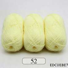 EDCUEBE7 Mixed Color 5-Ply Milk Yarn, Common Colors, Suitable For Crochet - Applicable For Mats, Carpets, Clothes, Scarves And Beginner DIY Projects - 50g Milk Cotton - View 79