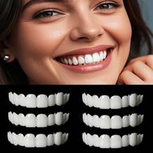 White Comfortable Fit Denture Veneers, Includes Upper And Lower Teeth Accessories, Unisex Easy-To-Use Dental Veneers - Multicolor - View 6