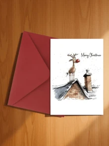 12pcs WhimsyWorks Fun Christmas Cards With Envelopes - Various Holiday Designs Suitable For Family, Friends, And Colleagues - Blank Inside For Personal Messages - Suitable For New Year, Congratulations, And Thank-You Occasions - A - View 7