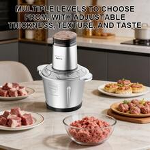 SOKANY 06062 Meat Grinder, 800W, 3L, Multi-Speed, Fast Grinding, Anti-Clogging Blades, Easy To Clean, Suitable For Vegetables/Meat/Garlic/Chili, Home/Restaurant - Silver - View 3
