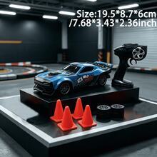 1pc/Set 4WD Remote Control Car Toy, 1:24 Scale RC Racing Car Model Toy, 2.4GHz Remote Control Drift Toy Car, Built-In Light Effects, Children's Toy, Outdoor Toy, Educational Toy, Stress Relief Toy, Remote Control Toy - Multicolor - View 6