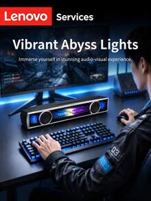 Lenovo B02 RGB Desktop Bluetooth Speaker, With Surround Sound, USB Powered Speaker, Wired & Wireless Connection Suitable For Computer, Laptop, Gaming Setup - View 2