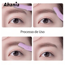 Ahania Kit de 3 Navalha para Sobrancelha com Cabo Antiderrapante, Aparador de Pelos Facial, Facil de Usar para Iniciante - Visão 8