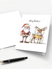 12pcs WhimsyWorks Fun Christmas Cards With Envelopes - Various Holiday Designs Suitable For Family, Friends, And Colleagues - Blank Inside For Personal Messages - Suitable For New Year, Congratulations, And Thank-You Occasions - A - View 4