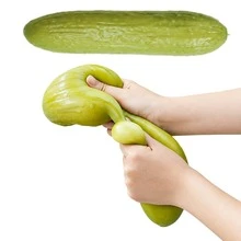 1pc Trending Viral Oversized Realistic Pickle Maltose Filled Toy, Stretchable Soft Stress Relief Squeeze Toy, Funny Novelty Sensory Toy For Adults, Desktop Decor & Birthday Surprise Gift - Multicolor - View 4