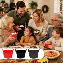 4pcs Silicone Air Fryer Baking Small Cake Cups, Oven And Microwave Cake Molds, Baking Muffin Cups, Perfect For Eggs, Pancakes, Pudding, Tarts, Custard, Easy Grip Design, Heat Resistant Material, Home Baking - View 6