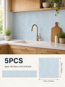 SUPSTICKER Marble Pattern Floor Tile Stickers, Matte PVC, Peel And Stick, 5 Or 15pcs, 15/20/30cm, For Kitchen, Bathroom And Entryway - Marble Pattern - View 23