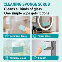 9/6/3pcs Glass Limescale Sponge Scrubber Cleaning Cloth, Suitable For Home Bathroom Mirror, Shower Room Tiles, Floor Wall Cleaning, Easy To Remove Limescale Water Stains Water Marks, Multi-Purpose Window Glass Cleaning Tool - Double-sided Magic Eraser - View 10