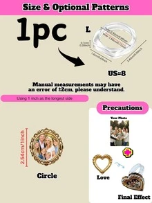 1/3/5 Customized Photo Ring, Unique Memorial Gift For Him/Her, Ideal Valentine's Day Anniversary Gift For Couples, Retro Chic Accessory For Commuting - Multicolor - View 24