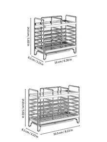 Stainless Steel Chopstick Holder, Wall-Mounted Kitchen Utensil Storage Rack, Rust-Proof Space-Saving Storage Box, Countertop And Wall Installation, Suitable For Home And Commercial Kitchens - Multiple Styles and Colors - View 11