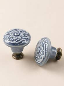 1/2/4/6/8/10/12/15/20pcs 1-2/5 Inch Ceramic Cabinet Knobs, Suitable For Drawers, Dressers, Round Dresser Knobs, Drawer Knobs, Home Furniture Decor Ceramic Knobs, Includes Screws - single hole - View 15